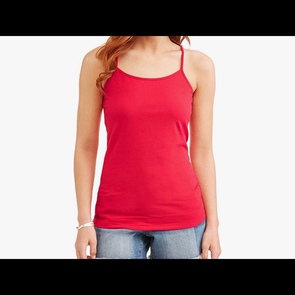 Time and Tru Women's Scoop Neck Cami Undershirt | Color| Dark green